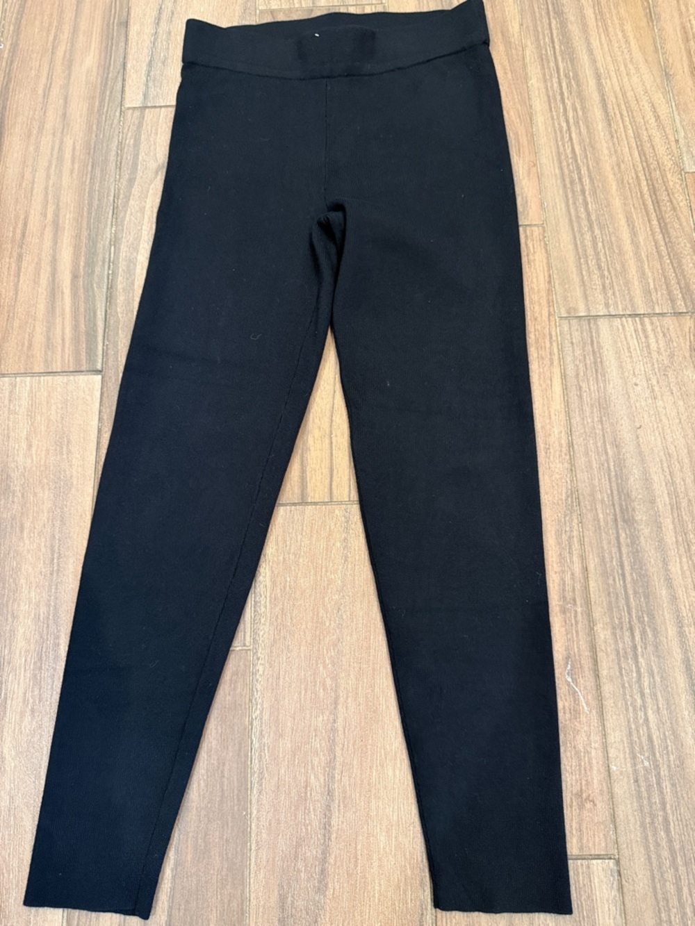 Cable & Gauge Black Ribbed Stretch Leggings